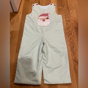 Shrimp and Grits reversible holiday romper